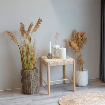 Abano Natural Wicker Small Square Stool
