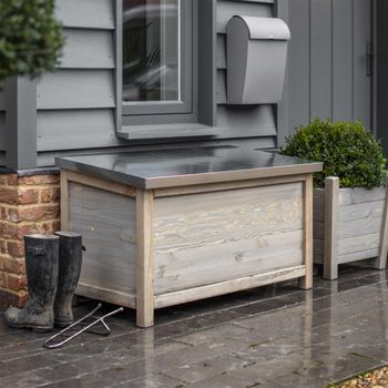 Aldsworth Natural Wood Large Outdoor Storage Box