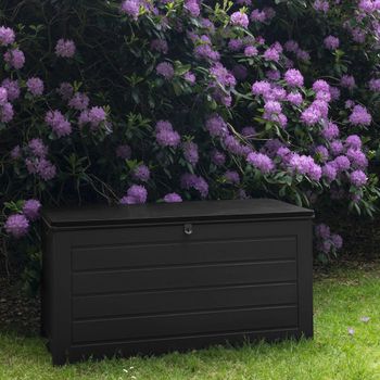 Dubrovnik Outdoor Storage Box Black Plastic