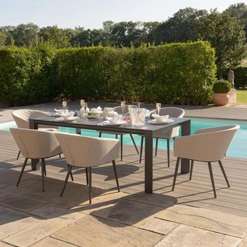 Ambition Extending Garden Oatmeal 10 Seater 200cm Dining Set