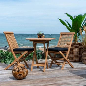 Oviedo Teak Wood 2 Seater Round Bistro Set