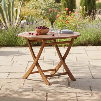 Redcliffe Acacia Wood Garden Occasional Round Table