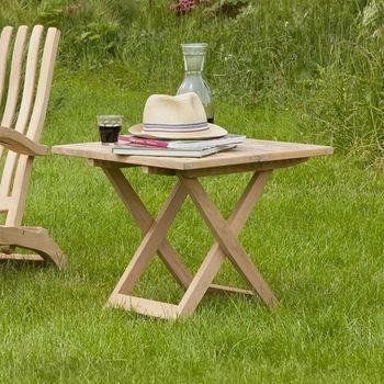 Roble Brown Wood Garden Occasional Table