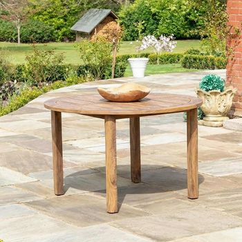 Bolney Acacia Wood 6 Seater Round Garden Dining Table