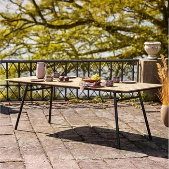 Cleveland Garden Natural Teak Wood 10 Seater 220cm Dining Table