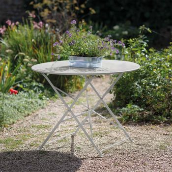 Rive Droite Clay Grey Metal Large Outdoor Bistro Table