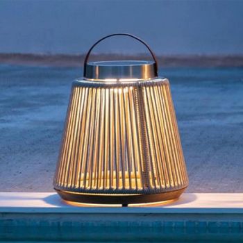 Athena Light Grey Aluminium Small Solar Garden Light