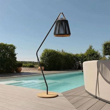 Athena Charcoal Stainless Steel Small Solar Garden Light with Stand