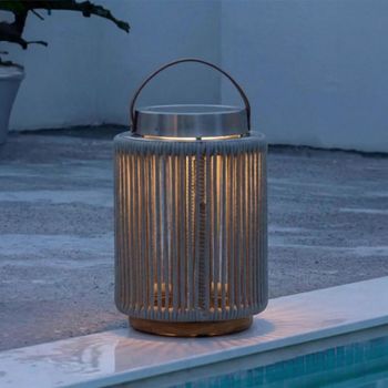Luna Light Grey Aluminium Small Solar Garden Light