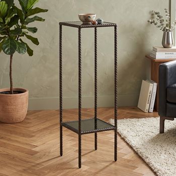 Weston Column Square Gold Glass and Metal