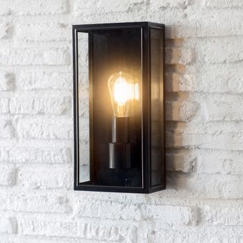 Belgrave Outdoor Lantern Tall Carbon Metal Black