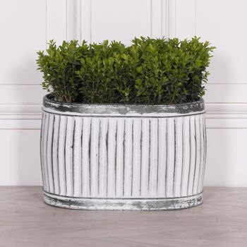 Cardiff Metal Small Oval Planter Tub