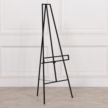 Contemporary Style Metal Easel Black Decor