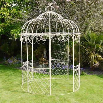Gazebo Cream Metal Decor