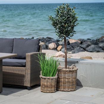 Set of 2 Gili Basket Natural Kubu Rattan Decor