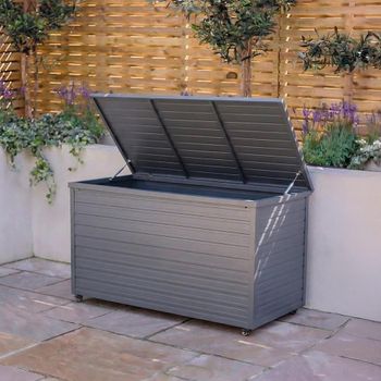 Grey Aluminium Garden Storage Box