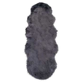 Throw Grey Faux Lambskin