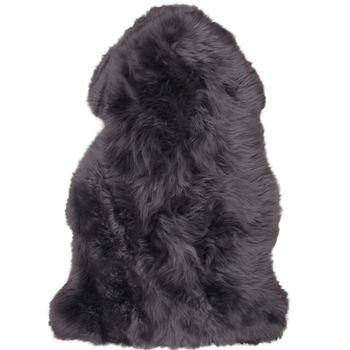Grey Real Lambskin Throw