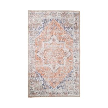 Havana Orange and Blue Chenille Fabric Rug - 230cm x 160cm