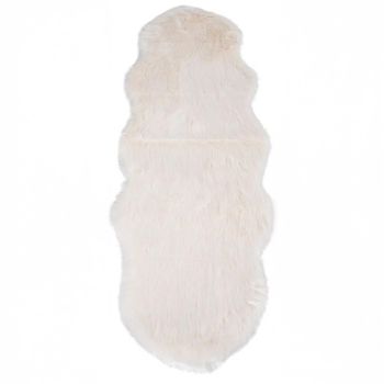 Throw Ivory Faux Lambskin