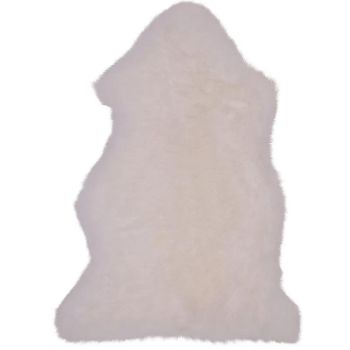 Ivory Real Lambskin Throw