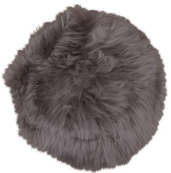 Light Brown Real Lambskin Round Seat Cushion