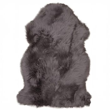 Light Brown Real Lambskin Throw