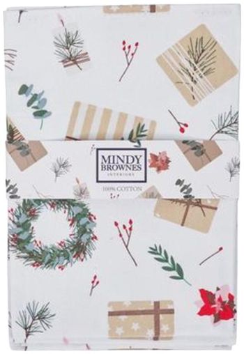 Set of 4 Christmas Craft Napkins White
