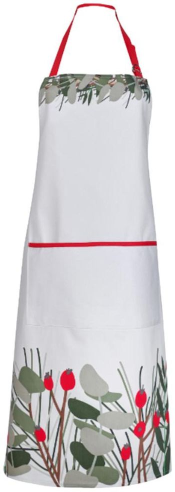 Christmas Craft Apron White Linen