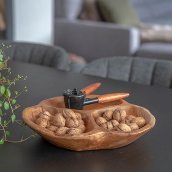 Nola Brown Teak Wood Bowl