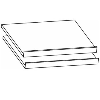 Blue Compartment Shoe Shelves 45cm Width