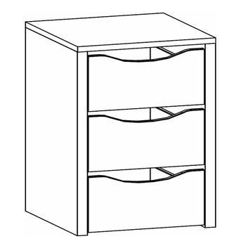 Blue Interior 3 Drawer Decor