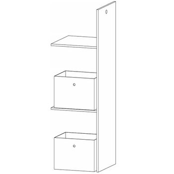 Blue 2 Fabric Boxes For Sliding Wardrobe Interior Division Wardrobe