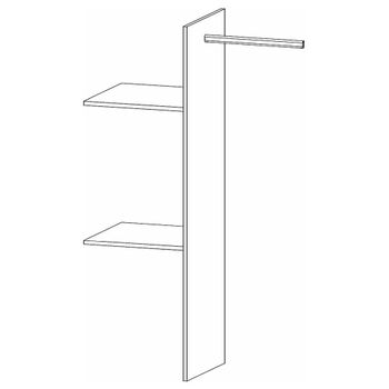 Blue 2 Shelves and Hanging Rail Interior Division Wardrobe