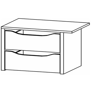 For Sliding 2 Drawer 67.5cm Width Wardrobe Orange Compartment Interior