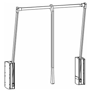 Orange Compartment Clothes Lift 90cm Width Decor