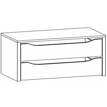 For Sliding 2 Drawer 90cm Width Wardrobe Orange Compartment Interior