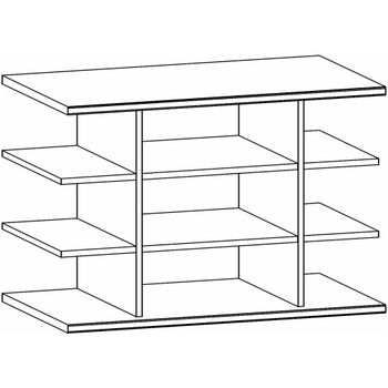 Orange Compartment 90cm Width Shelf Commitment