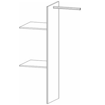 Orange 90cm Width 2 Shelves and Hanging Rail For Sliding Wardrobe Interior Division Wardrobe
