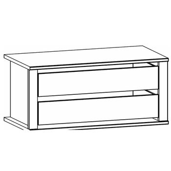 Orange Plus Compartment Interior 2 Drawer 100cm Width Decor