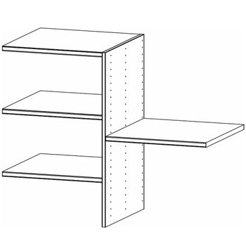 Orange Plus 100cm Width 4 Shelves Interior Division Wardrobe