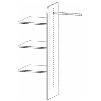 Orange Plus 100cm Width Clothes Rail and 3 Shelves Interior Division Wardrobe