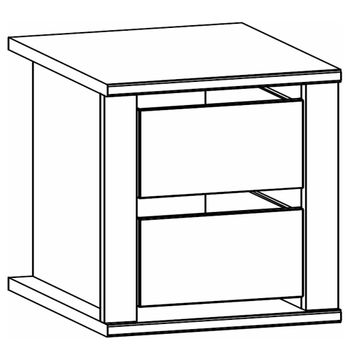 Orange Plus Compartment Interior 2 Drawer 45cm Width Decor