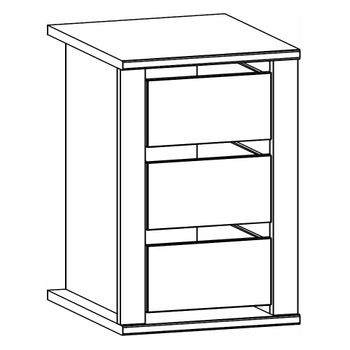 Orange Plus Compartment Interior 3 Drawer 45cm Width Decor