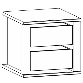 Orange Plus Compartment Interior 2 Drawer 50cm Width Decor