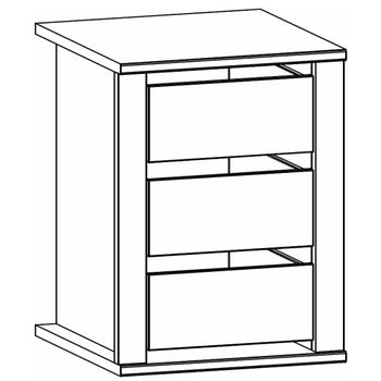 Orange Plus Compartment Interior 3 Drawer 50cm Width Decor