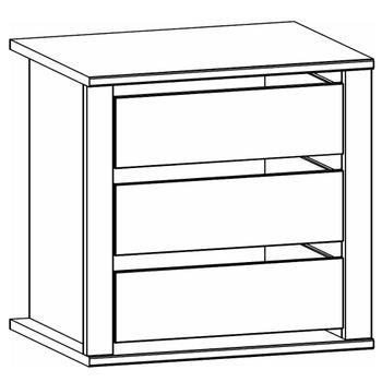 Orange Plus Compartment Interior 3 Drawer 67cm Width Decor