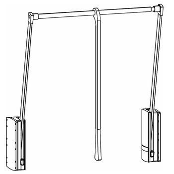 Orange Plus Compartment Clothes Lift 80cm Width Decor