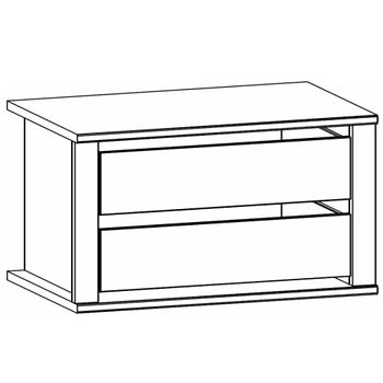 Orange Plus Compartment Interior 2 Drawer 80cm Width Decor