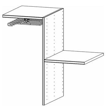 Orange Plus 80cm Width 2 Shelves and Trouser Holder Interior Division Wardrobe